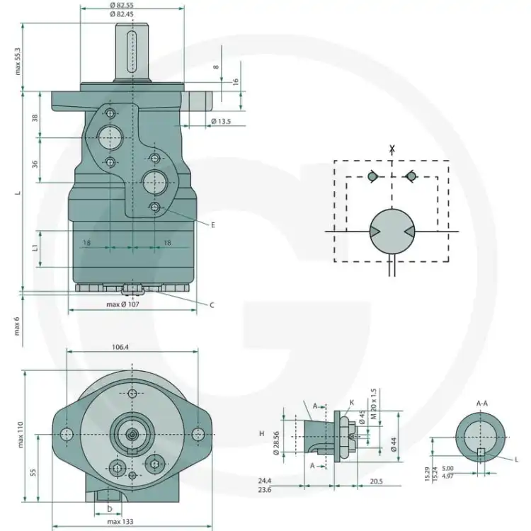 WHITE-151-0245-OMR-200-Silnik-hydrauliczny-D=32mm-2